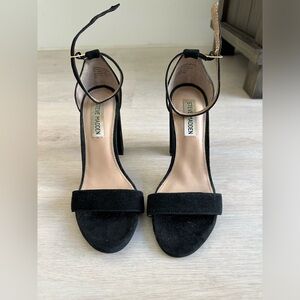 Black suede Steve Madden heels
